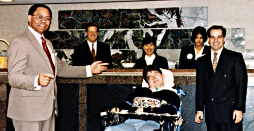 paul duke with hotel staff